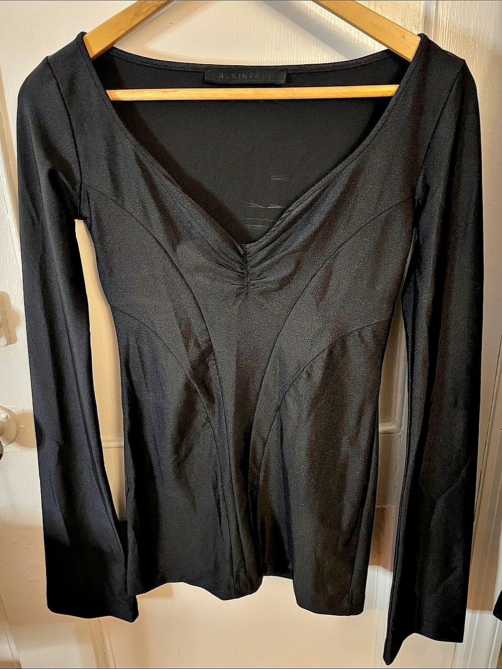 Alain Paul studio Black Long Sleeve spandex top